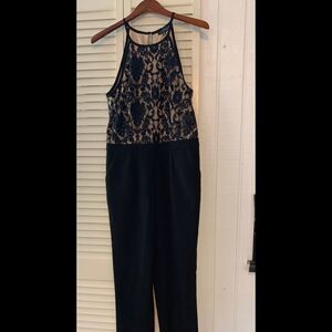 The Limited Women’s Tall Black JumpSuit Lace Top